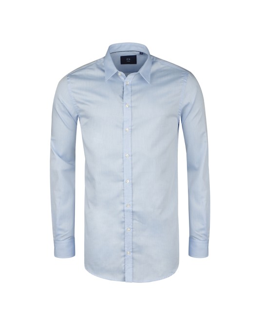 Chemise bleu cintrée: manches extra-longues 72cm