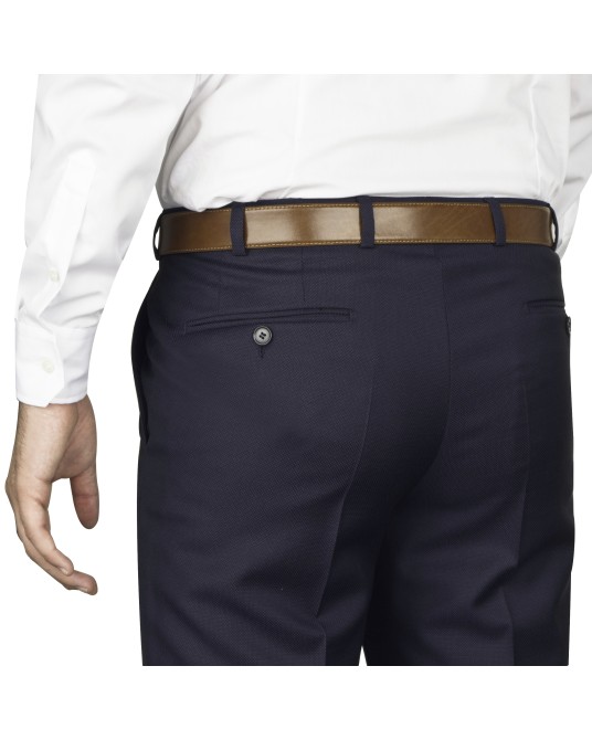 Pantalon de costume bleu à pois  pour homme grand : du 44 au 52/54