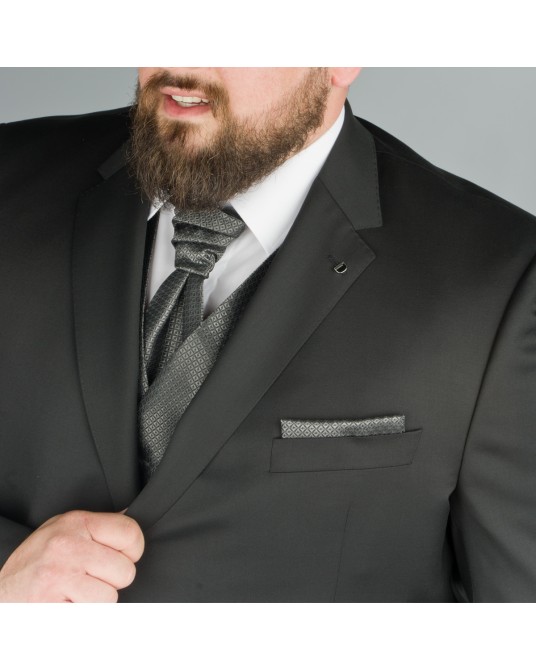 Veste de costume Reda noir : grande taille du 58 au 64