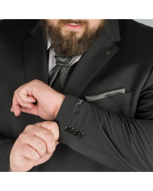 Veste de costume Reda noir : grande taille du 58 au 64