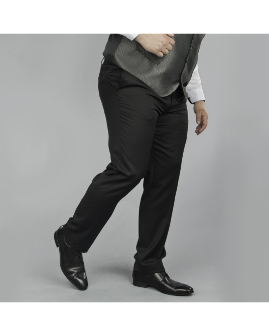 Pantalon de costume Reda noir : grande taille du 52 au 64