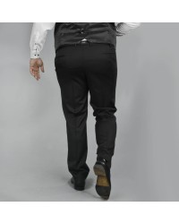 Pantalon de costume Reda noir : grande taille du 52 au 64