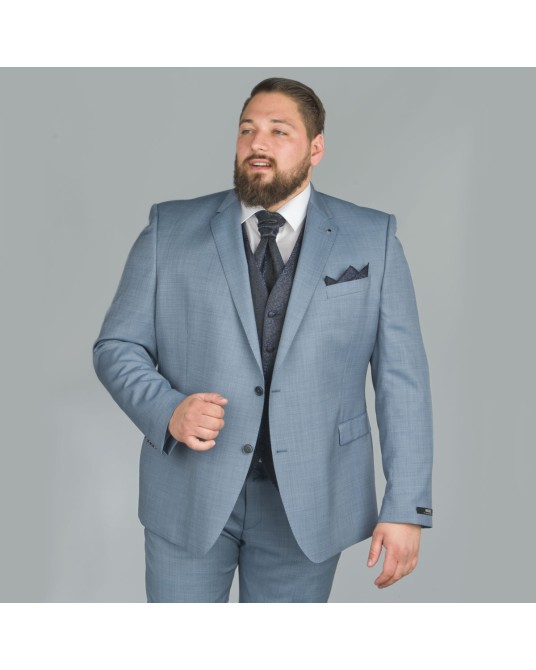 Veste de costume Reda bleu clair: grande taille du 58 au 64