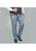 Pantalon de costume Reda bleu clair : grande taille du 52 au 64