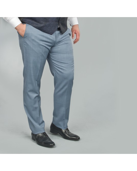 Pantalon de costume Reda bleu clair : grande taille du 52 au 64