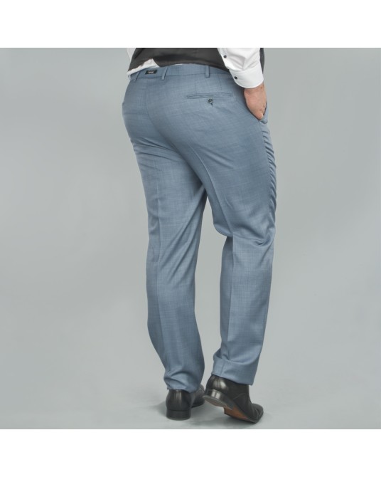 Pantalon de costume Reda bleu clair : grande taille du 52 au 64