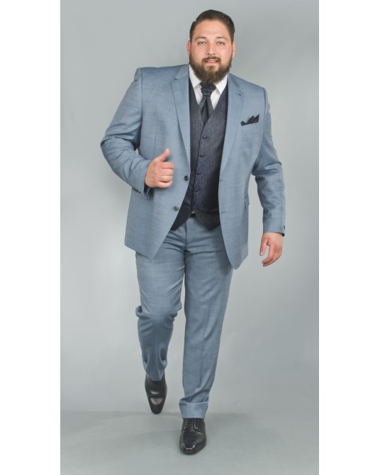 Costume complet bleu : veste et pantalon