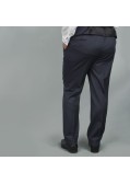 Pantalon de costume Maestro à rayures bleu : grande taille du 54 au 64