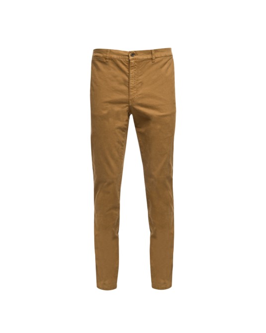 Pantalon chino aspect côtelé 1214 noisette Homme grand