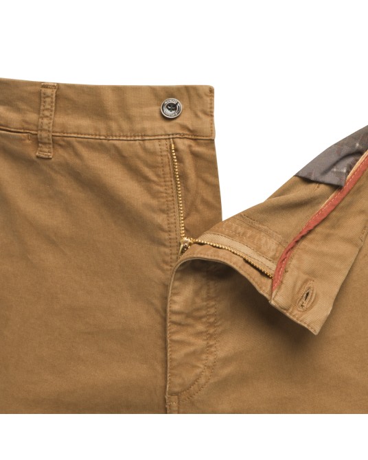 Pantalon chino aspect côtelé 1214 noisette Homme grand