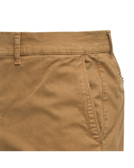 Pantalon chino aspect côtelé 1214 noisette Homme grand