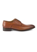 Chaussures derby Paul Edwards bout rond grande taille cognac