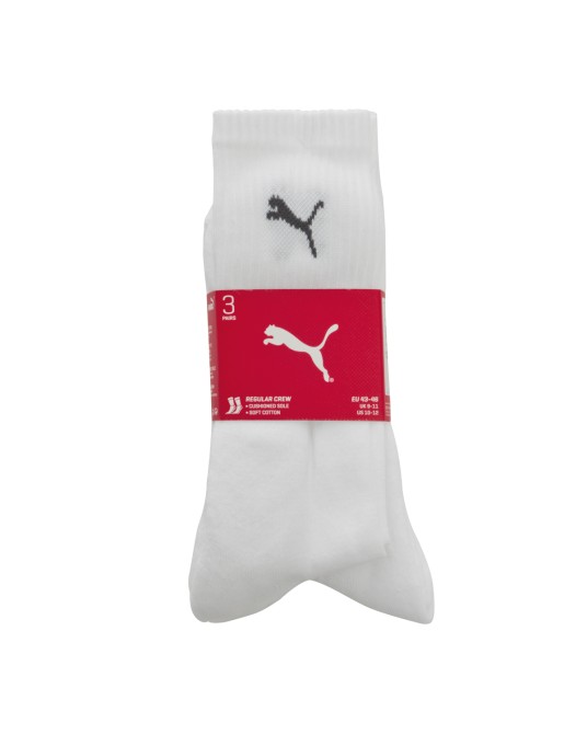 Puma Lot de 3 chaussettes sport blanc grande taille Size factory