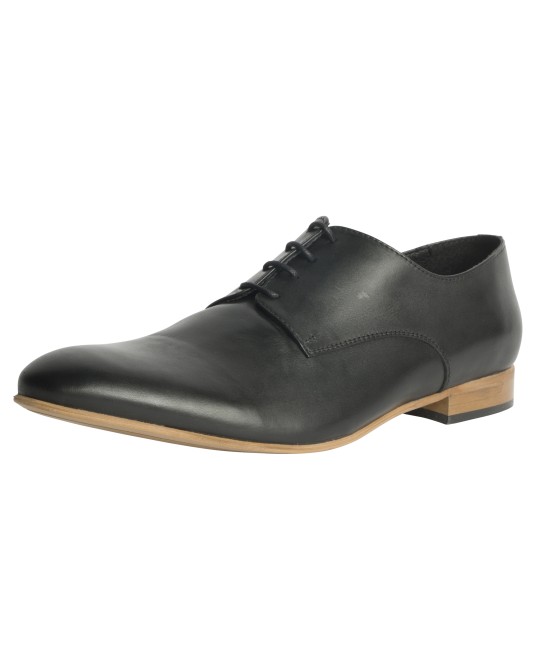 Chaussure derby Fozzetti en cuir grande taille pour homme noires