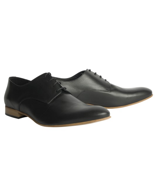 Chaussure derby Fozzetti en cuir grande taille pour homme noires