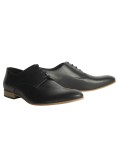 Chaussure derby Fozzetti en cuir grande taille pour homme noires