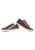 Sneakers en cuir Redskins Ficusi avec zip grande taille marron