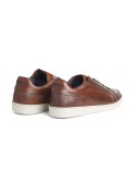 Sneakers en cuir Redskins Ficusi avec zip grande taille marron