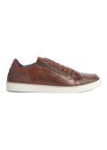 Sneakers en cuir Redskins Ficusi avec zip grande taille marron