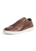 Sneakers en cuir Redskins Ficusi avec zip grande taille marron