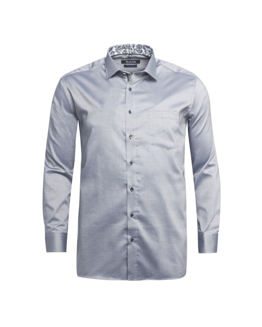 Chemise Maneven manches extra-longues 72 cm piqué gris facile à repasser