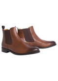 Bottines chelsea Paul Edwards patinée grande taille marron