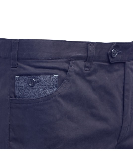 Pantalon chino Maneven grande taille marine