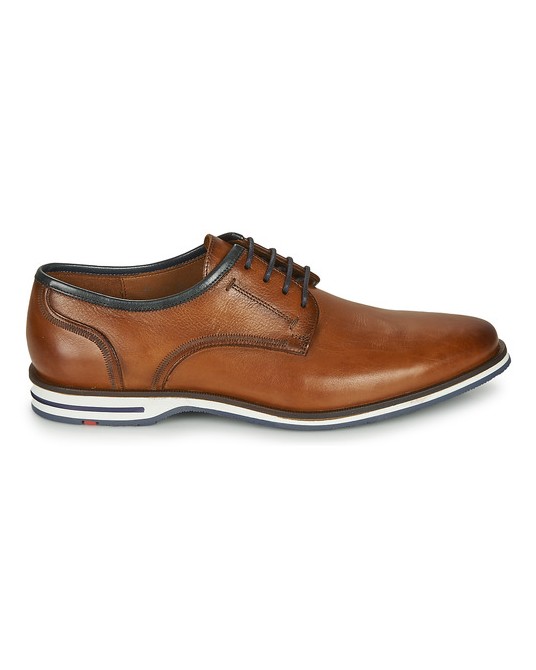 Derby pieds larges grande taille cognac Lloyd