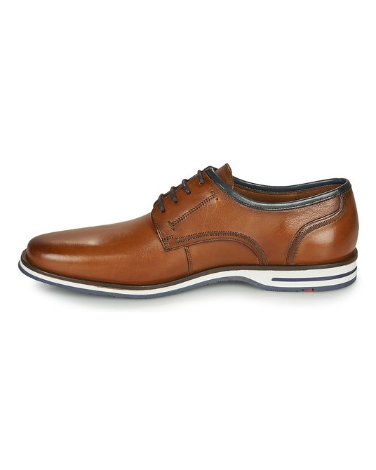 Derby pieds larges grande taille cognac Lloyd