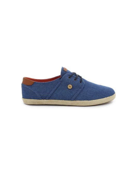 Sneakers en denim Faguo Cypress grande taille bleu indigo