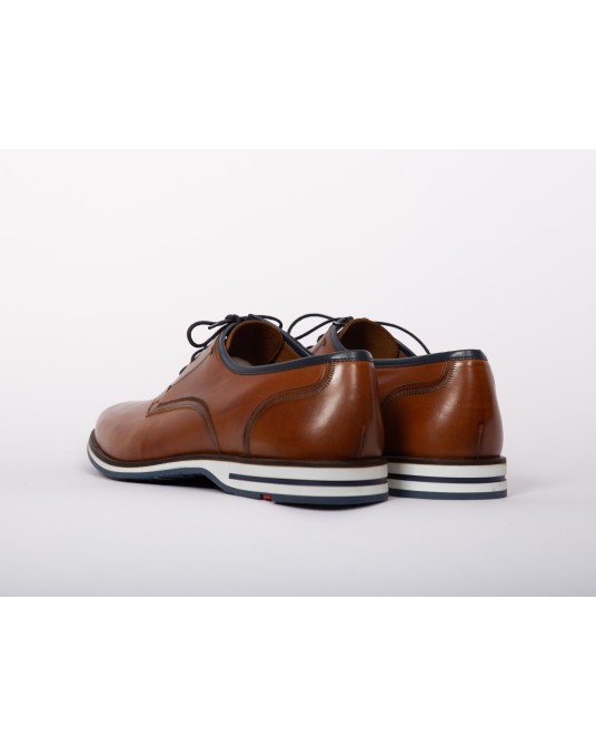 Derby pieds larges grande taille cognac Lloyd