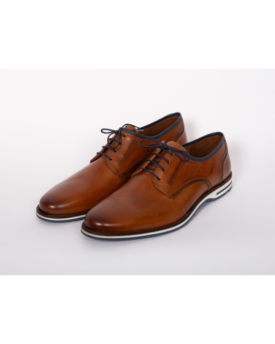 Derby pieds larges grande taille cognac Lloyd