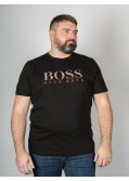 Tee shirt col rond Hugo Boss grande taille noir