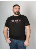 Tee shirt col rond Hugo Boss grande taille noir