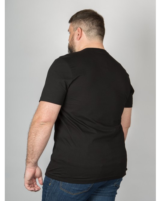 Tee shirt col rond Hugo Boss grande taille noir