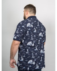 Polo piqué Ralph Lauren grande taille fantaisie bleu marine