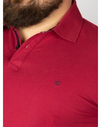 Polo piqué stretch Casa Moda grande taille rouge bordeaux