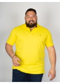 Polo piqué stretch Casa Moda grande taille jaune