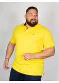 Polo piqué stretch Casa Moda grande taille jaune