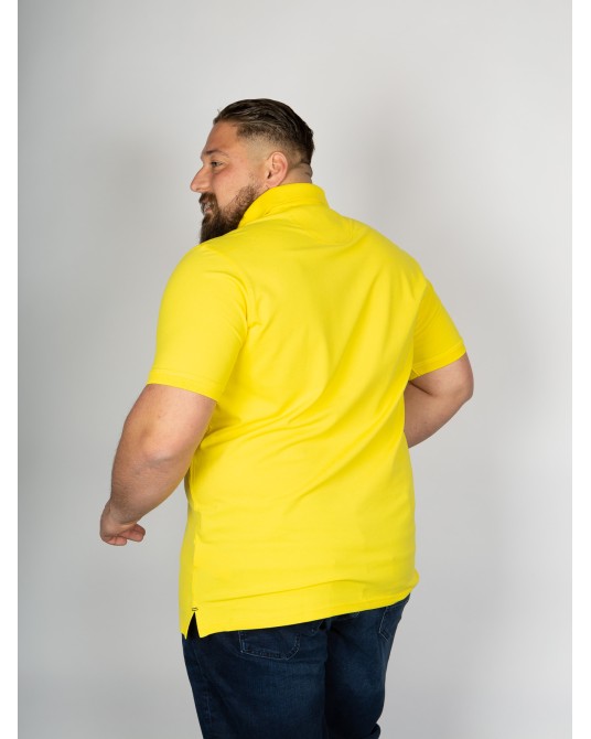 Polo piqué stretch Casa Moda grande taille jaune