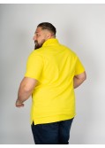 Polo piqué stretch Casa Moda grande taille jaune