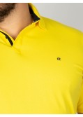 Polo piqué stretch Casa Moda grande taille jaune