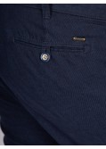 Short chino Bugatti grande taille en coton et lin bleu marine