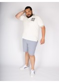 Short chino Redpoint gaufré seersucker grande taille bleu marine