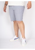 Short chino Redpoint gaufré seersucker grande taille bleu marine