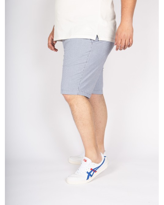 Short chino Redpoint gaufré seersucker grande taille bleu marine