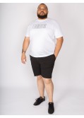 Short chino 1214 grande taille avec ceinture noir