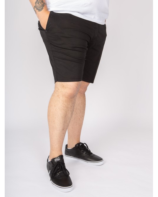 Short chino 1214 grande taille avec ceinture noir