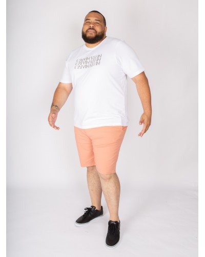 Short chino 1214 grande taille armuré saumon