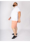 Short chino 1214 grande taille armuré saumon